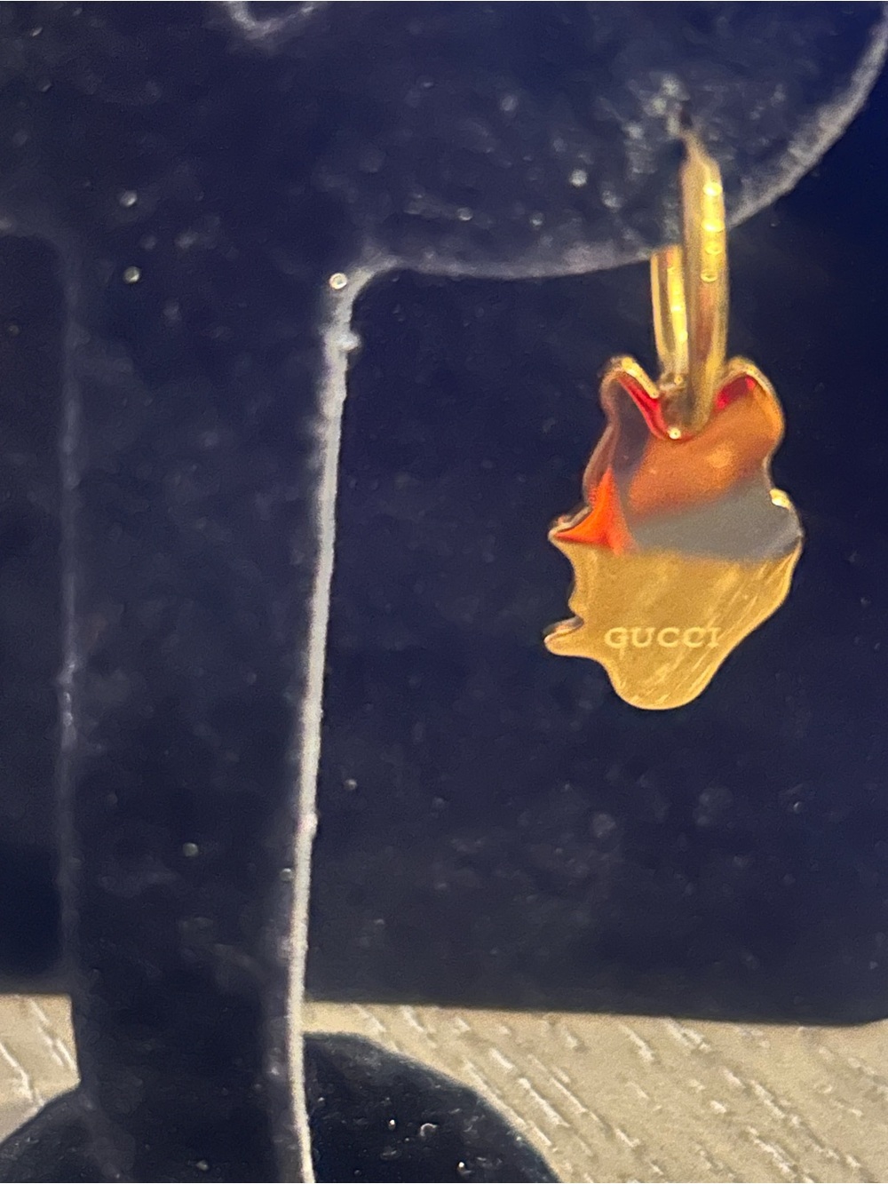 Donald Duck Enamel Pendant & Hoop Earring Set in Blue, Orange, White, Gold - Picture 7 of 9